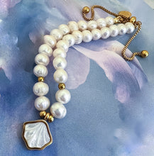 Load image into Gallery viewer, freshwater baroque pearl bolo bracelet