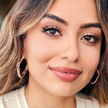 Load image into Gallery viewer, so square pave hoops