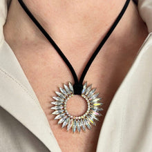 Load image into Gallery viewer, iridescent starburst crystal necklace
