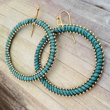 Load image into Gallery viewer, beaded circle drops