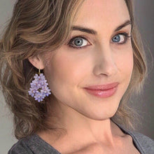 Load image into Gallery viewer, violet perfection statement earrings