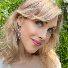 Load image into Gallery viewer, cristallo viola drp earrings