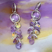 Load image into Gallery viewer, cristallo viola drp earrings