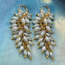 Load image into Gallery viewer, softest blue beaded cascade drops