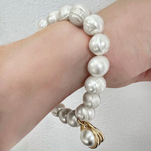 wrapped pearl drop freshwater pearl bracelet
