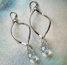 Load image into Gallery viewer, crystal twist drop earring
