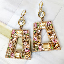 Load image into Gallery viewer, spring statement peach drop earrings