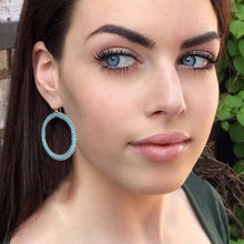 Load image into Gallery viewer, beaded circle drops