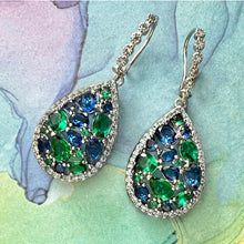 Load image into Gallery viewer, cielo marino crystal earrings