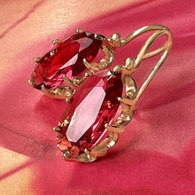 Load image into Gallery viewer, ruby oval faceted drops