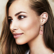 Load image into Gallery viewer, cristallo rosa drop earrings
