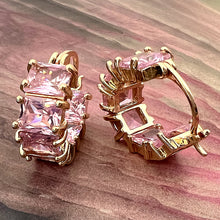 Load image into Gallery viewer, inside out light rose hoops