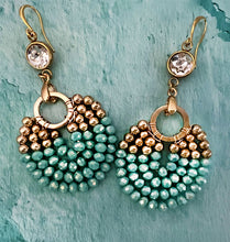 Load image into Gallery viewer, immerso turquoise beaded earrings