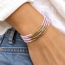 Load image into Gallery viewer, delicate soft pink layered bead bracelet