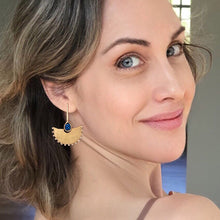 Load image into Gallery viewer, crystal & pearl elegant fan drop