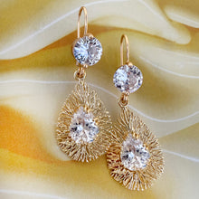 Load image into Gallery viewer, cz orecchini d'oro