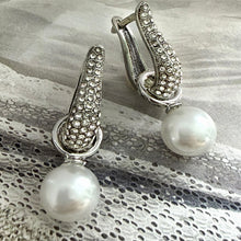 Load image into Gallery viewer, cerchio dicristallo con perla