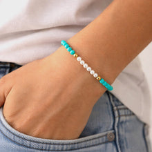 Load image into Gallery viewer, freshwater pearl & turquoise bracelet