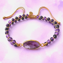 Load image into Gallery viewer, Natural Amethyst Braided Bracelet