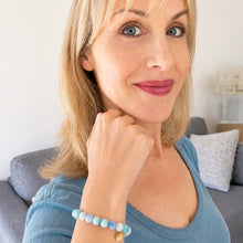 Load image into Gallery viewer, geniune larimar drop " stone of peace" bracelets