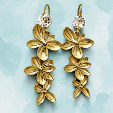 Load image into Gallery viewer, fiori scintillanti drop earrings