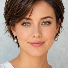 Load image into Gallery viewer, pretty gray pearl earrings
