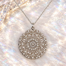 Load image into Gallery viewer, platinum lace crystal necklace