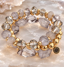 Load image into Gallery viewer, champagne crystal luxe bracelet