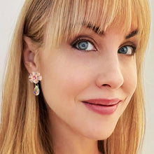 Load image into Gallery viewer, bellissimi fiori crystal drop earrings
