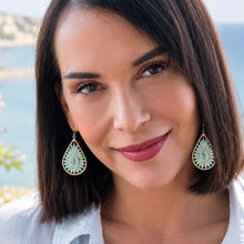 Load image into Gallery viewer, mint bellissimo fiore earrings
