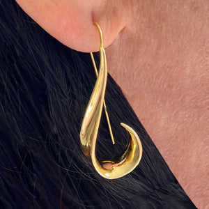 golden twist & turn earrings