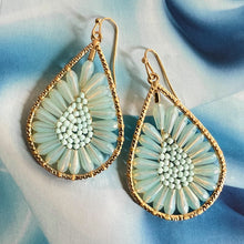 Load image into Gallery viewer, mint bellissimo fiore earrings
