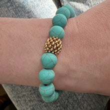 Load image into Gallery viewer, turquoise beaded bracelet
