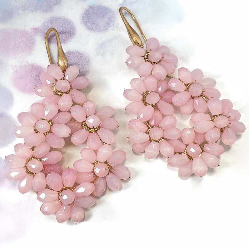 pink perfection statement earrings