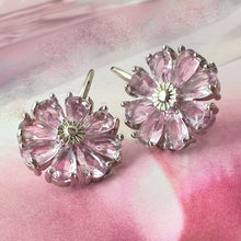 Load image into Gallery viewer, fiori rosa drop earrings
