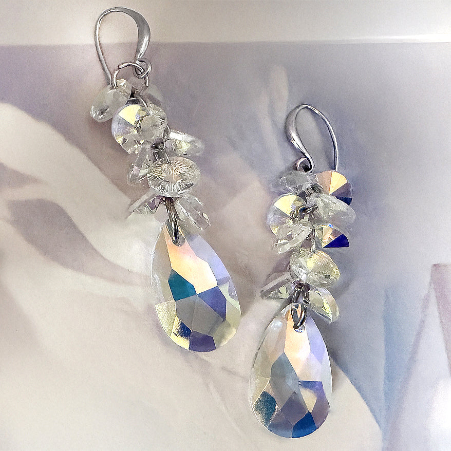 iridescent  drop earrings