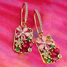 Load image into Gallery viewer, molti fiori crystal earrings

