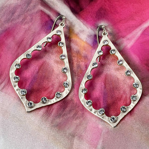 pettine crystal drop earrings