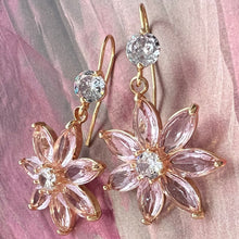Load image into Gallery viewer, petal crystal earrings
