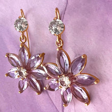 Load image into Gallery viewer, petal crystal earrings
