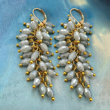 Load image into Gallery viewer, softest blue beaded cascade drops
