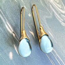 Load image into Gallery viewer, aqua ice drop earrings
