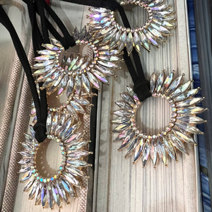 iridescent starburst crystal necklace