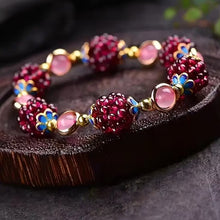 Load image into Gallery viewer, uva granate rosa bracelet
