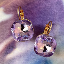 Load image into Gallery viewer, perfect square tanzanite drop earrings
