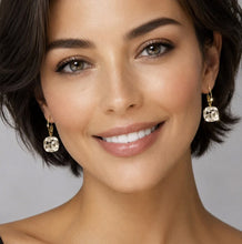 Load image into Gallery viewer, perfect square crystal clear drop earrings

