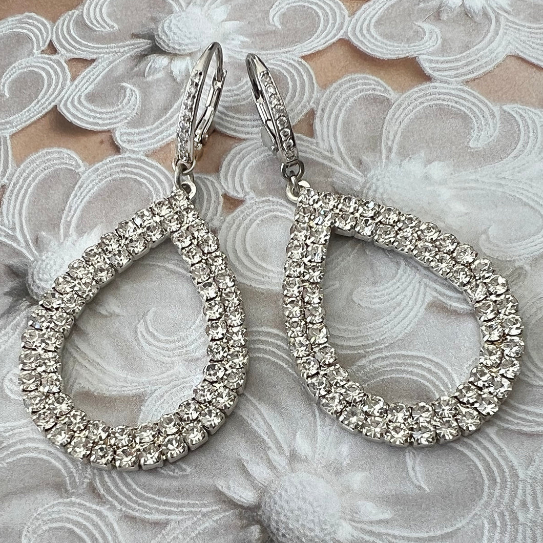 perfect pave teardrops earrings