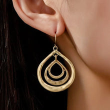 Load image into Gallery viewer, vintage multi tear gold drop earrings
