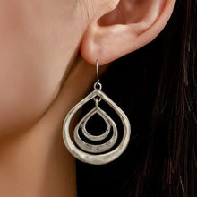 Load image into Gallery viewer, vintage multi tear platinum drop earrings
