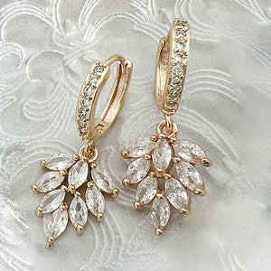 petali CZ hoop earrings